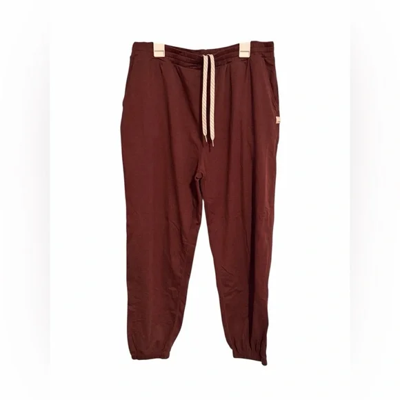 Vuori Dark Brown Joggers with Cream Drawstring - Picture 2 of 6